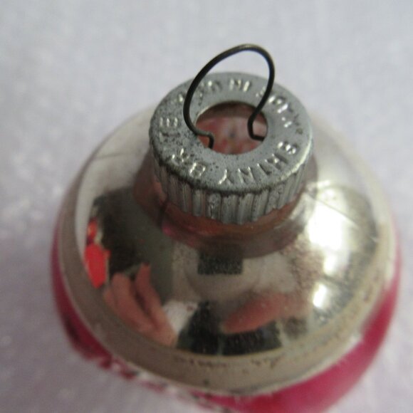 Shiny Brite Double Indent Reflector Glass Christmas Ornament Lot of 2 Pink - Picture 8 of 10